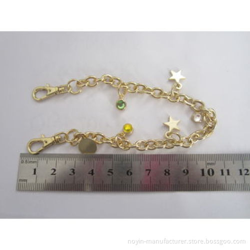 Fashion jewelry chains for handbag accessory with pendant